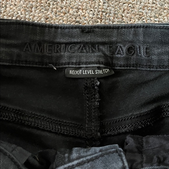 American Eagle Outfitters Distressed Black Jean Shorts - Picture 5 of 9